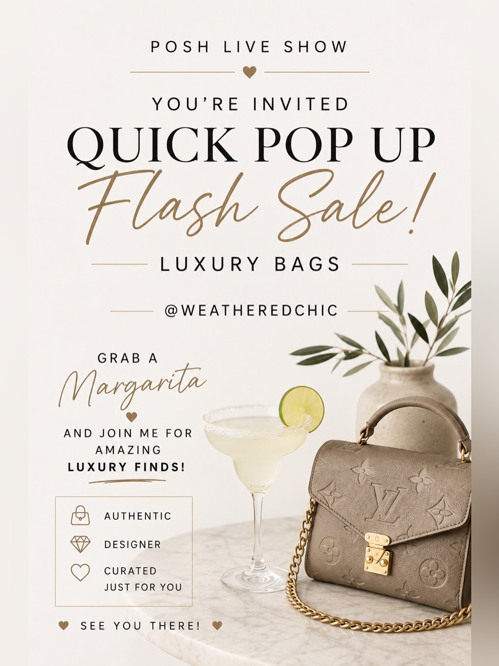 Quick Pop-Up Luxury Bags 🖤 Like to be notified when I go live 🖤